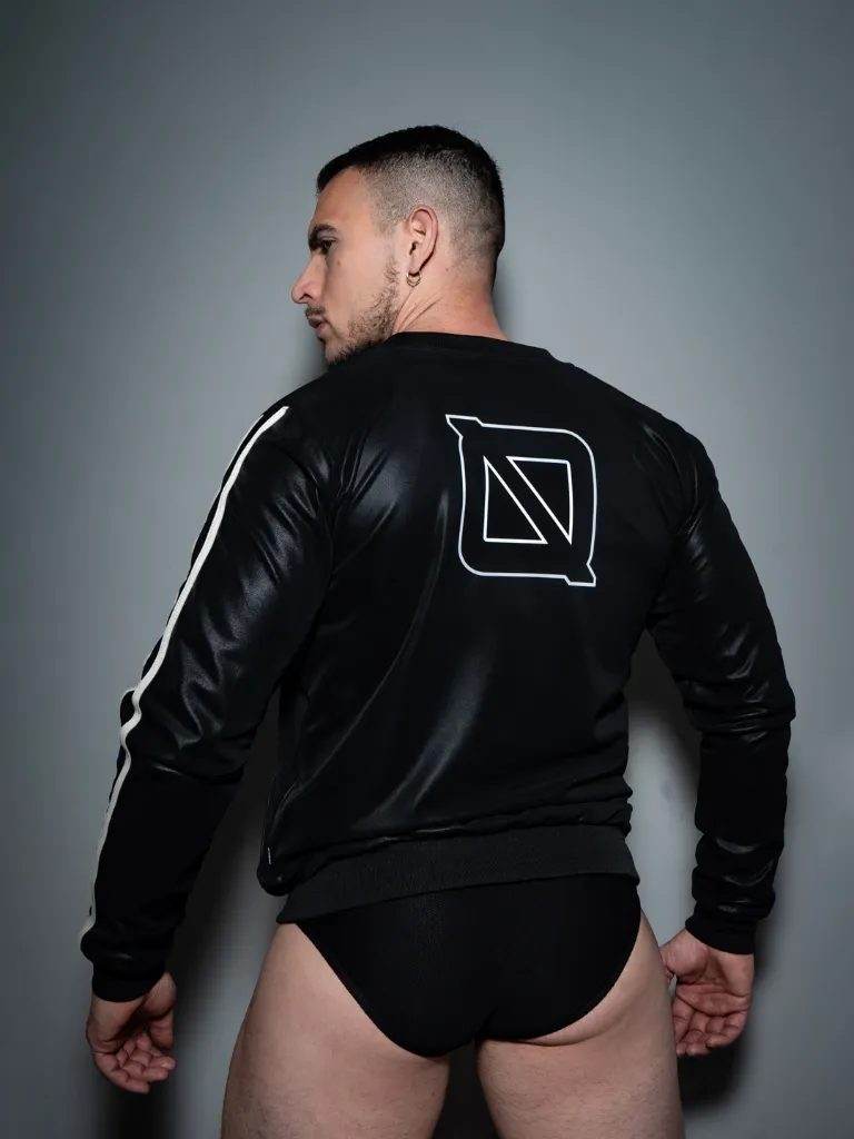 Rebel two stripes jacket back white.webp